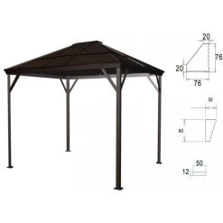 Pergola 3x4m Verona En Alu Anthracite Et Polycarbonate 6mm - SOJAG -Jardin Abris Magasin pergola 3x4m verona en alu anthracite et polycarbonate 6mm sojag 4