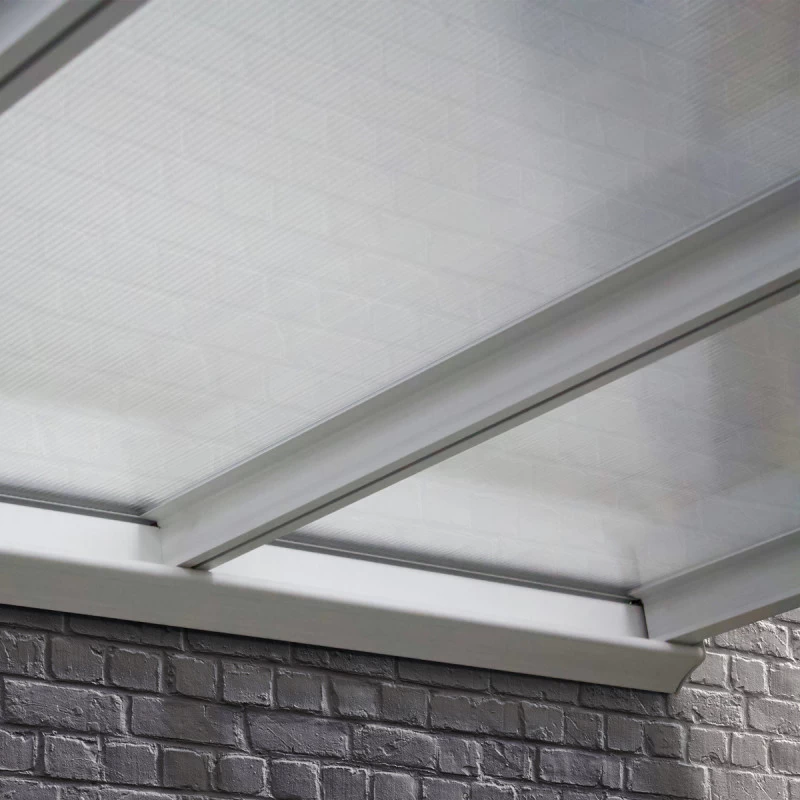 Pergola Adossée 300x300cm En Aluminium Blanc Et Polycarbonate 4mm CIELO - DCB Garden 6 Pergola Adossée 300x300cm En Aluminium Blanc Et Polycarbonate 4mm CIELO - DCB Garden – Image 4