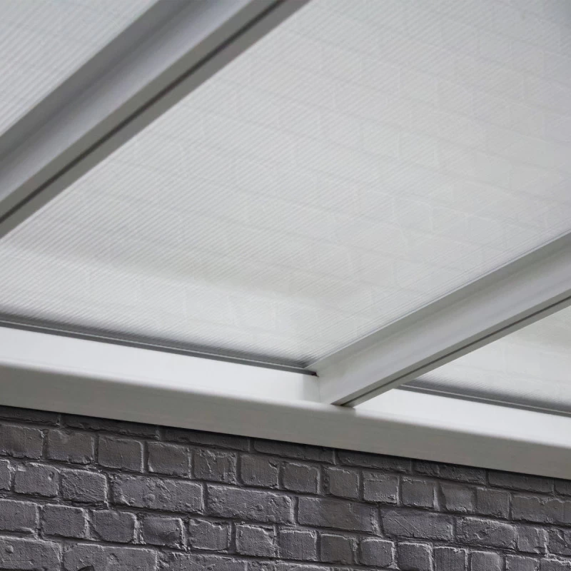 Pergola Adossée 435x300cm En Aluminium Blanc Et Polycarbonate 4mm CIELO - DCB Garden 6 Pergola Adossée 435x300cm En Aluminium Blanc Et Polycarbonate 4mm CIELO - DCB Garden – Image 4