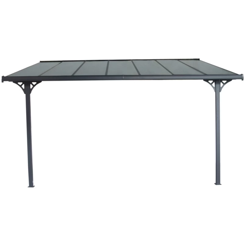 Pergola Adossée Ajustable - Toit De Terrasse En Alu 3,05x4,36m X-METAL 4 Pergola Adossée Ajustable - Toit De Terrasse En Alu 3,05x4,36m X-METAL – Image 2