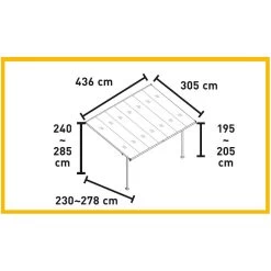 Pergola Adossée Ajustable - Toit De Terrasse En Alu 3,05x4,36m X-METAL 10 Pergola Adossée Ajustable - Toit De Terrasse En Alu 3,05x4,36m X-METAL -Jardin Abris Magasin pergola adossee ajustable toit de terrasse en alu 305x436m x metal 2