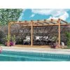 Pergola Adossée En Bois Lamellé-collé 400x400cm Palma – Maderland -Jardin Abris Magasin pergola adossee en bois lamelle colle 400x400cm palma maderland