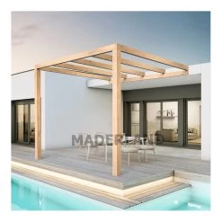 Pergola Adossée En Bois Lamellé-collé 500x400cm Burgos – Maderland