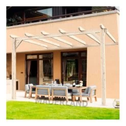 Pergola Adossée En Bois Lamellé-collé 500x400cm Cádiz – Maderland