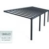 Pergola Adossée Stockholm 350x950cm Aluminium Gris Et Polycarbonate Avec Stores De Toit Rétractables – Palram - Canopia -Jardin Abris Magasin pergola adossee stockholm 350x950cm aluminium gris et polycarbonate avec stores de toit retractables palram