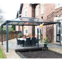 Pergola Aluminium Et Polycarbonate 492x359cm Martinique 5000 Palram - Canopia -Jardin Abris Magasin pergola aluminium et polycarbonate 492x359cm martinique 5000 palram 4