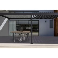 Pergola Bioclimatique Adossée En Alu Anthracite 3,6x6m Ombrea 10 Pergola Bioclimatique Adossée En Alu Anthracite 3,6x6m Ombrea -Jardin Abris Magasin pergola bioclimatique adossee en alu anthracite 36x6m ombrea 2