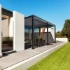 Pergola Bioclimatique Adossée En Alu Anthracite 3x5.3m Ombrea -Jardin Abris Magasin pergola bioclimatique adossee en alu anthracite 3x36m ombrea