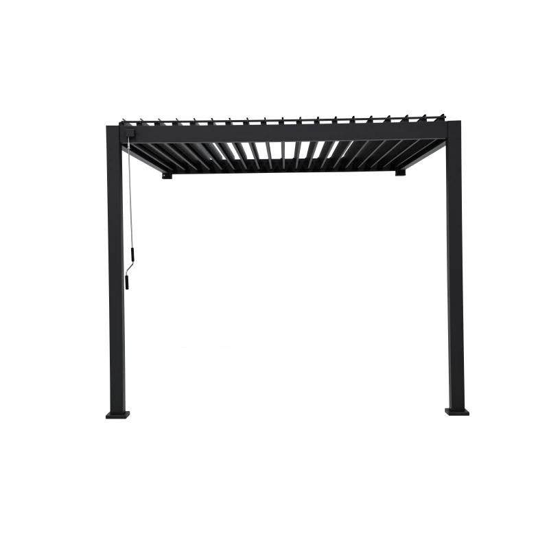 Pergola Bioclimatique Adossée En Alu Anthracite 3x3m Ombrea 5 Pergola Bioclimatique Adossée En Alu Anthracite 3x3m Ombrea – Image 3