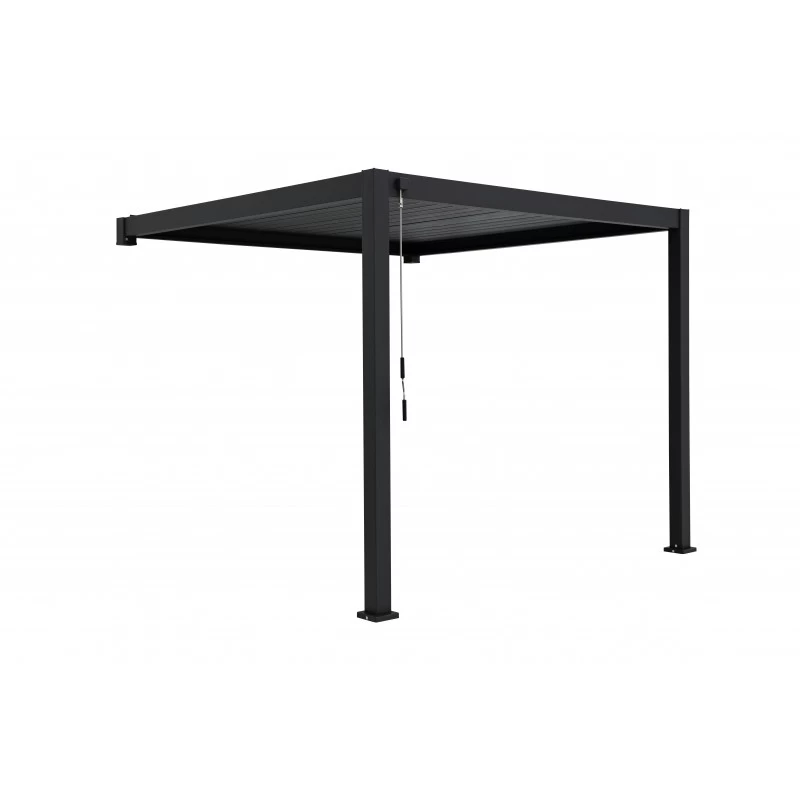Pergola Bioclimatique Adossée En Alu Anthracite 3x3m Ombrea 6 Pergola Bioclimatique Adossée En Alu Anthracite 3x3m Ombrea – Image 4