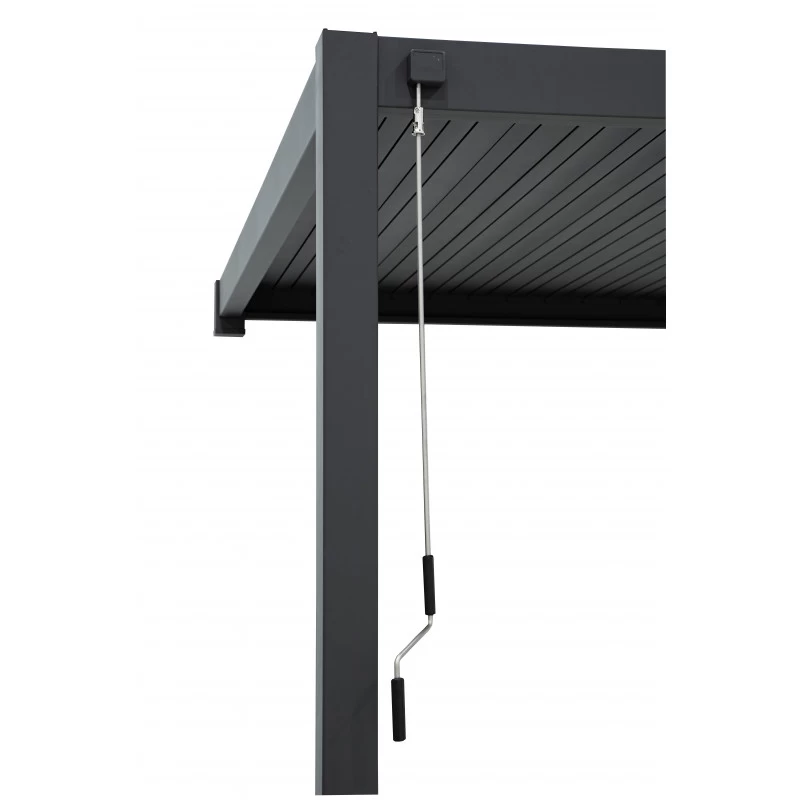 Pergola Bioclimatique Adossée En Alu Anthracite 3x3m Ombrea 8 Pergola Bioclimatique Adossée En Alu Anthracite 3x3m Ombrea – Image 6