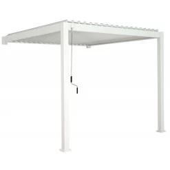 Nouvelles versions 1 Pergola Bioclimatique Adossée En Alu Blanc 3x3m Ombrea