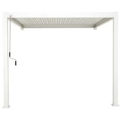 Pergola Bioclimatique Adossée En Alu Blanc 3x3m Ombrea -Jardin Abris Magasin pergola bioclimatique adossee en alu blanc 3x3m ombrea 3