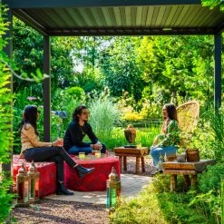 Pergola Bioclimatique Autoportante En Alu Anthracite 3.6x3.6m Ombrea -Jardin Abris Magasin pergola bioclimatique autoportante en alu anthracite 36x36m ombrea 2