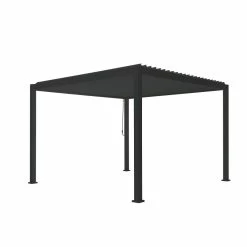 Pergola Bioclimatique Autoportante En Alu Anthracite 3.6x3.6m Ombrea -Jardin Abris Magasin pergola bioclimatique autoportante en alu anthracite 36x36m ombrea 4