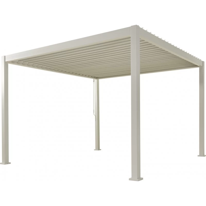 Pergola Bioclimatique Autoportante En Alu Blanc 3.6x3.6m Ombrea 8 Pergola Bioclimatique Autoportante En Alu Blanc 3.6x3.6m Ombrea – Image 6
