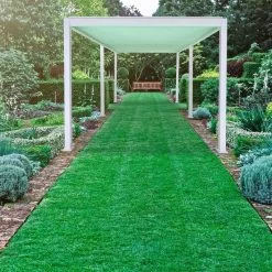 Nouvelles versions -Jardin Abris Magasin pergola bioclimatique autoportante en alu blanc 3x6m ombrea 1