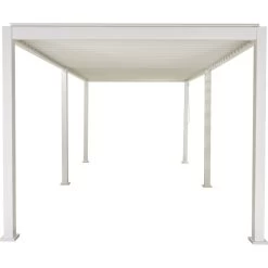 Pergola Bioclimatique Autoportante En Alu Blanc 3x6m Ombrea -Jardin Abris Magasin pergola bioclimatique autoportante en alu blanc 3x6m ombrea 4
