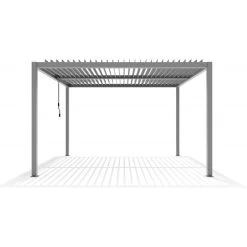 Pergola Bioclimatique Autoportante En Aluminium Gris Clair 4x4m - X-METAL 12 Pergola Bioclimatique Autoportante En Aluminium Gris Clair 4x4m - X-METAL -Jardin Abris Magasin pergola bioclimatique autoportante en aluminium gris clair 4x4m x metal 4