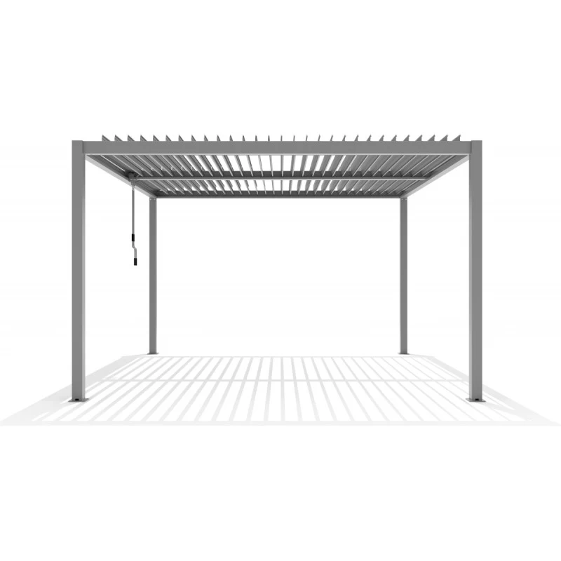 Pergola Bioclimatique Autoportante En Aluminium Gris Clair 4x4m - X-METAL 7 Pergola Bioclimatique Autoportante En Aluminium Gris Clair 4x4m - X-METAL – Image 5