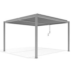 Pergola Bioclimatique Autoportante En Aluminium Gris Clair 4x4m - X-METAL 13 Pergola Bioclimatique Autoportante En Aluminium Gris Clair 4x4m - X-METAL -Jardin Abris Magasin pergola bioclimatique autoportante en aluminium gris clair 4x4m x metal 5