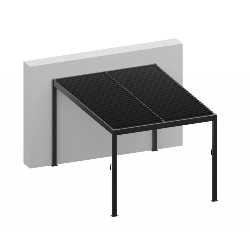 Pergola Bioclimatique En Aluminium Gris Anthracite 300x300cm Avec Lames Grises ODIN - GardenGate 3 Pergola Bioclimatique En Aluminium Gris Anthracite 300x300cm Avec Lames Grises ODIN - GardenGate