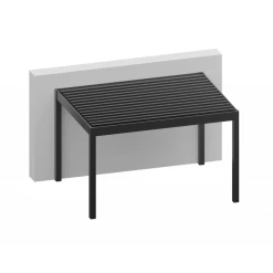 Pergola Bioclimatique En Aluminium Gris Anthracite 400x300cm Avec Lames Blanches APOLO - GardenGate