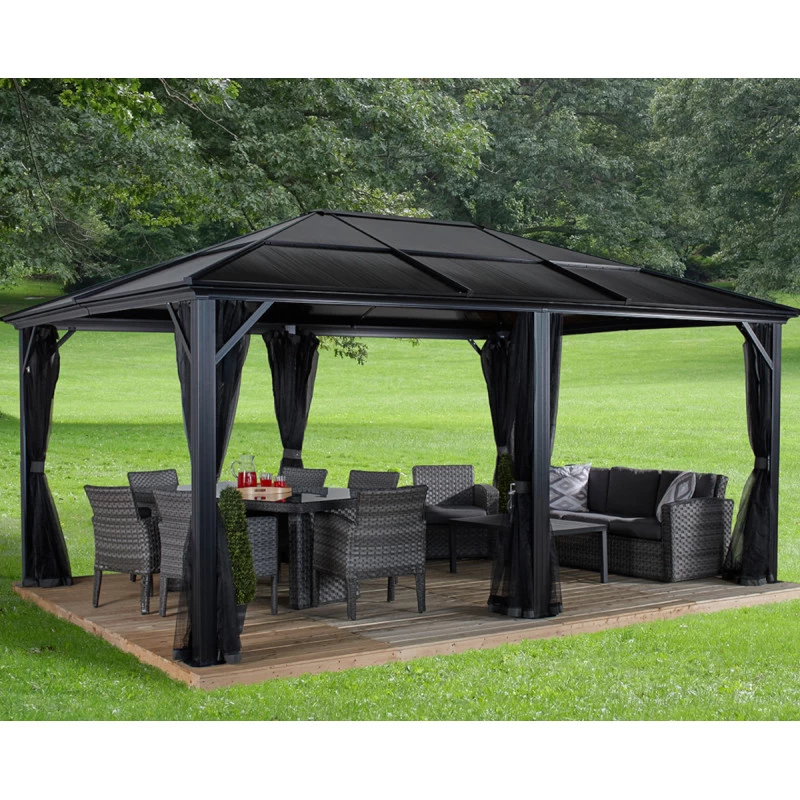 Pergola De Jardin Meridien 365x485cm En Aluminium Anthracite Et Polycarbonate 8mm – SOJAG 4 Pergola De Jardin Meridien 365x485cm En Aluminium Anthracite Et Polycarbonate 8mm – SOJAG – Image 2
