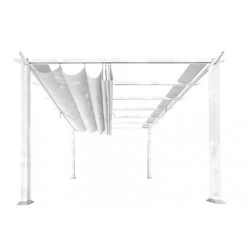 Nouvelles versions -Jardin Abris Magasin pergola en aluminium blanc 350x350cm florida paragon outdoor 1