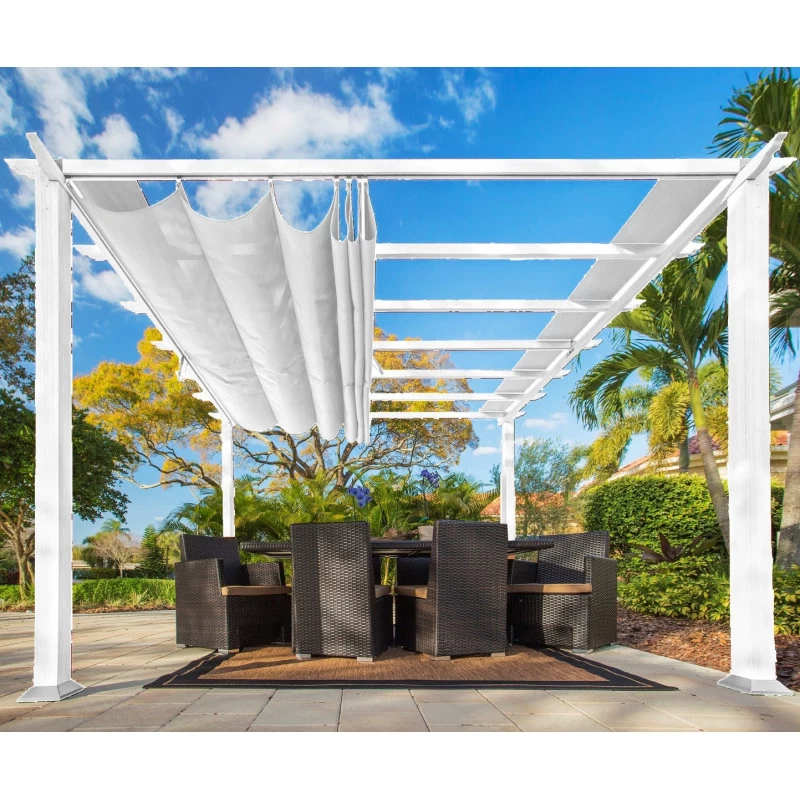 Pergola En Aluminium Blanc 350x350cm Florida – PARAGON OUTDOOR 3 Pergola En Aluminium Blanc 350x350cm Florida – PARAGON OUTDOOR