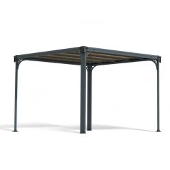 Pergola En Aluminium Et Polycarbonate 309x309cm Milano™ 3000 - Palram - Canopia -Jardin Abris Magasin pergola en aluminium et polycarbonate 309x309cm milano 3000 palram 3