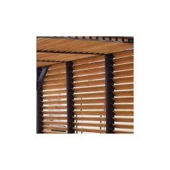 Pergola En Bois Avec Ventelles Amovibles Sur Toiture + 1 Côté 340x360x217cm Veneto -Jardin Abris Magasin pergola en bois avec ventelles amovibles sur toiture 1 cote 339x360x217cm veneto 3