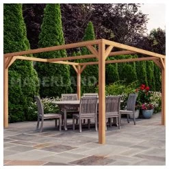 Nouvelles versions 13 Pergola En Bois Lamellé-collé 250x250cm Tarragona – Maderland