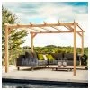 Pergola En Bois Lamellé-collé 600x400cm Linares – Maderland -Jardin Abris Magasin pergola en bois lamelle colle 600x400cm linares maderland