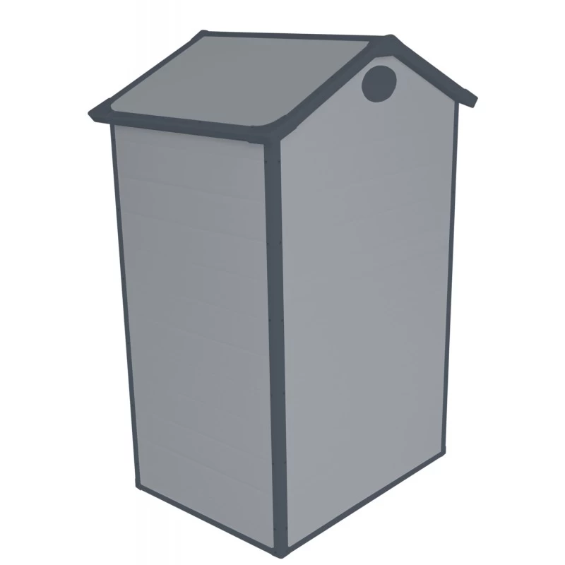 Petit Abri De Jardin En Résine Gris 1,34m² + Kit De Fondation - JOBU 6 Petit Abri De Jardin En Résine Gris 1,34m² + Kit De Fondation - JOBU – Image 4