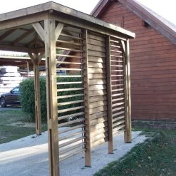 Pool House En Bois Thermo Traité 12,32m² BLUETERM, 1 Paroi Avec Ventelles Mobiles - HABRITA 8 Pool House En Bois Thermo Traité 12,32m² BLUETERM, 1 Paroi Avec Ventelles Mobiles - HABRITA -Jardin Abris Magasin pool house en bois thermo traite 1232m blueterm 1 paroi avec ventelles mobiles habrita 1