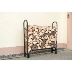 Porte-bûches 120cm En Acier Capacité De Charge De 500kg Avec Couverture - Shelter Logic -Jardin Abris Magasin porte buches 120cm en acier capacite de charge de 500kg avec couverture shelter logic 2