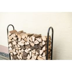 Porte-bûches 120cm En Acier Capacité De Charge De 500kg Avec Couverture - Shelter Logic -Jardin Abris Magasin porte buches 120cm en acier capacite de charge de 500kg avec couverture shelter logic 4