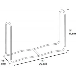 Porte-bûches 240cm En Acier Capacité De Charge De 550kg - Shelter Logic -Jardin Abris Magasin porte buches 240cm capacite de charge de 550kg shelter logic 2