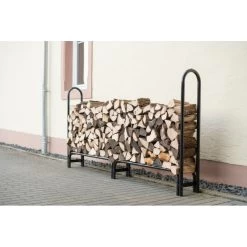 Porte-bûches 240cm En Acier Capacité De Charge De 1000kg Avec Couverture - Shelter Logic -Jardin Abris Magasin porte buches 240cm en acier capacite de charge de 1000kg avec couverture shelter logic 2