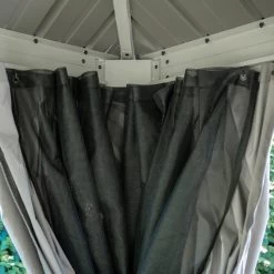 Rideaux Occultants En Polyester Champagne Pour Pergola Messina 12x16 - SOJAG -Jardin Abris Magasin rideaux occultants en polyester champagne pour pergola messina 12x16 sojag 1 4