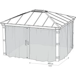 Set De Moustiquaires En Polyester Léger Pour Pergolas Dallas 4300 De 15,5m² - Palram - Canopia -Jardin Abris Magasin set de moustiquaires en polyester leger pour pergolas dallas 4300 de 155m palram 2