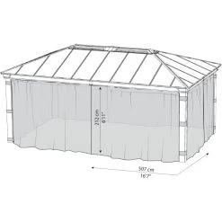 Set De Moustiquaires En Polyester Léger Pour Pergolas Dallas 6100 De 22m² - Palram - Canopia -Jardin Abris Magasin set de moustiquaires en polyester leger pour pergolas dallas 6100 de 22m palram 2
