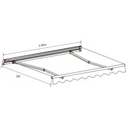 Store Banne Manuel 295x200cm EASY Toile Polyester Beige - X-METAL -Jardin Abris Magasin store banne manuel 295x200cm easy toile polyester beige x metal 2