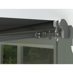 Store Banne Manuel 295x200cm EASY Toile Polyester Grise - X-METAL -Jardin Abris Magasin store banne manuel 295x200cm easy toile polyester grise x metal 2