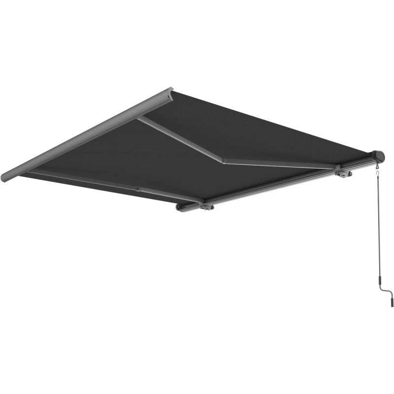 Store Banne Manuel 400x300cm LUXO Toile Polyester Grise - X-METAL 7 Store Banne Manuel 400x300cm LUXO Toile Polyester Grise - X-METAL – Image 5