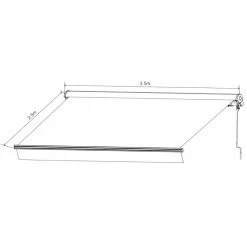 Store Banne Motorisé 350x250cm DECO Toile Polyester Beige - X-METAL -Jardin Abris Magasin store banne motorise 350x250cm deco toile polyester beige x metal 2