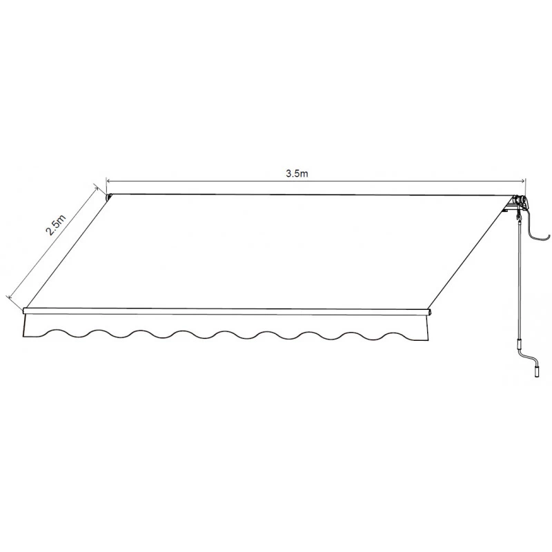 Store Banne Motorisé 350x250cm EASY Toile Polyester Grise - X-METAL 5 Store Banne Motorisé 350x250cm EASY Toile Polyester Grise - X-METAL – Image 3