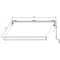 Store Banne Motorisé 400x300cm LUXO Toile Polyester Grise - X-METAL -Jardin Abris Magasin store banne motorise 400x300cm luxo toile polyester grise x metal 2