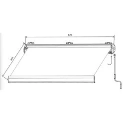 Store Banne Motorisé 500x300cm LUXO Toile Polyester Beige - X-METAL -Jardin Abris Magasin store banne motorise 500x300cm luxo toile polyester beige x metal 2